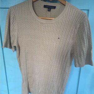 Tommy Hilfiger Light Tan Cable Knit Sweater